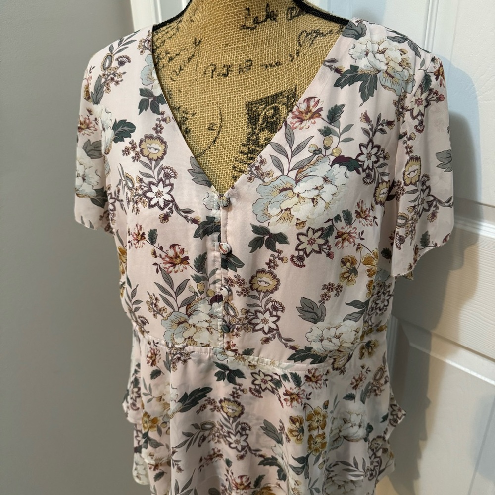 Torrid Floral Peplum Blouse